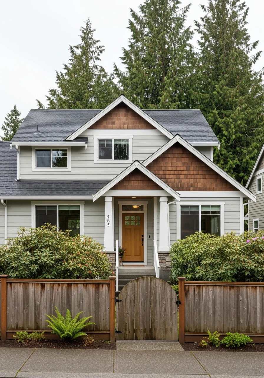 Bellingham neighborhood home showing quality construction and finishing details consistent with the city's standards.